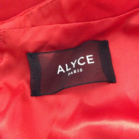 ALYCE PARIS Red V-Neck Short Fit N' Flare Dress Size 10 with lace up back - Picture 14 of 16